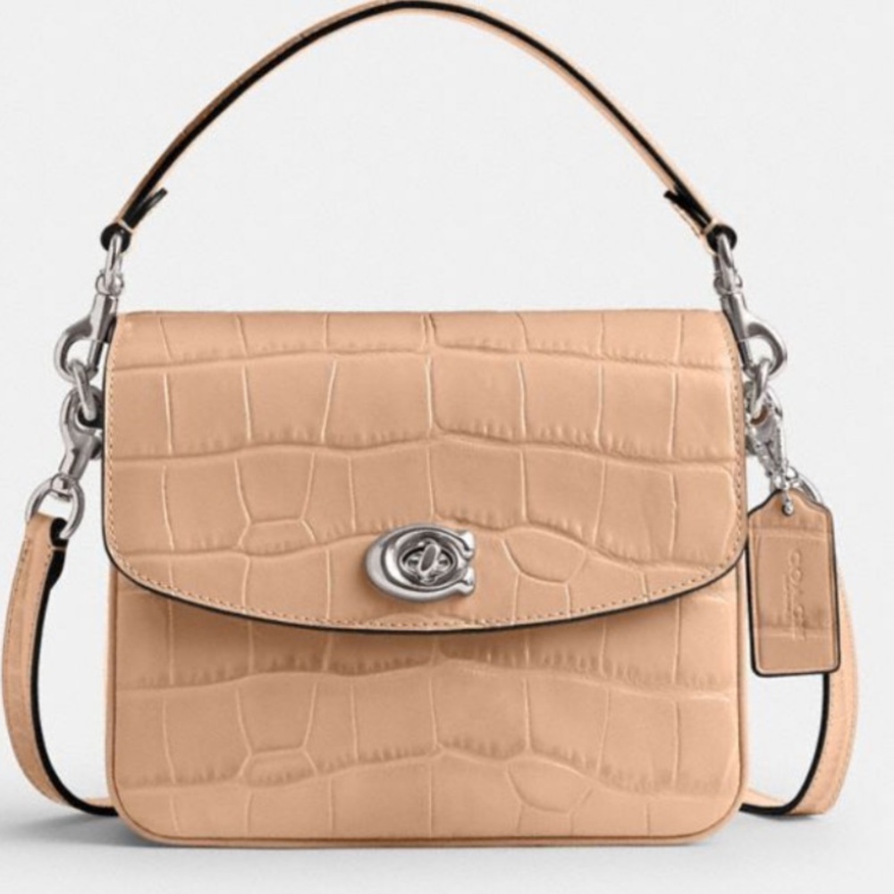 Coach Crocodile Embossed Leather Crossbody Bag - Picture 2 of 5